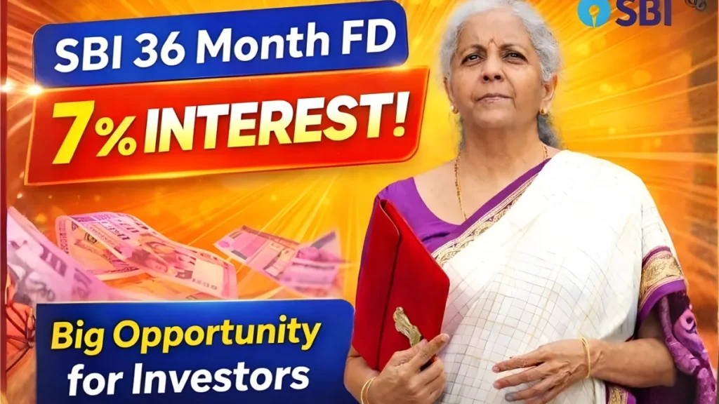 SBI 36 Month Fixed Deposit Offers 7% Interest: Big Opportunity for Investors