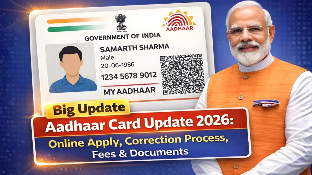 Aadhaar Card Update 2026: Online Apply, Correction Process, Fees & Documents